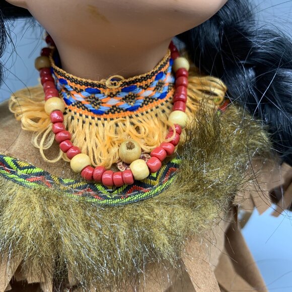 Cathay Collection Hanging Swing Dolls Native American Porcelain Kissing Dolls - Picture 15 of 16